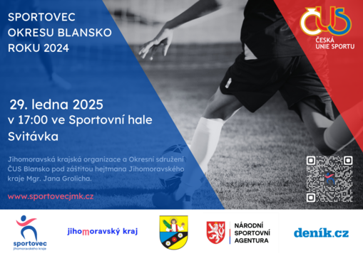 Slavnostní vyhlášení ankety Sportovec roku 2024 okresu Blansko 